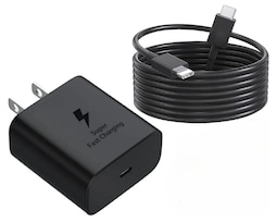 Cargador Rápido Tipo C 45 W Con Cable Usb-c Modelo Negro