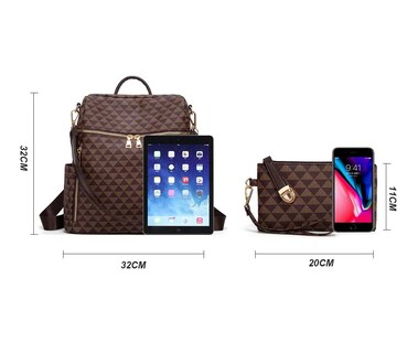 Foto 4 | Foto 4 | Mochila para Mujer de Hombro con Monedero Marrón