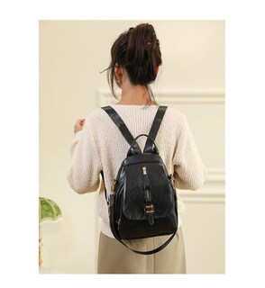 Foto 3 | Foto 3 | Mochila Retro Reforzada para Mujer Negro