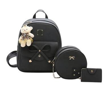 Foto 1 | Foto 1 | Conjunto De Mochila Y Bolsas Modernas Para Mujer 3 Piezas Negro