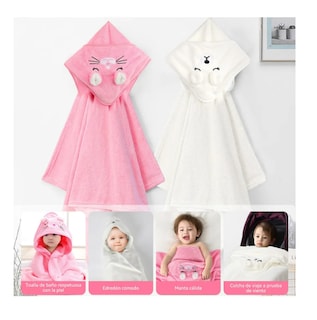 Foto 2 | Foto 2 | Toalla de Baño para Bebé Modelo Rosa 2 Piezas