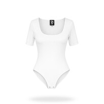 Body Manga Corta Escote Cuadrado Blanco