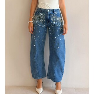 Foto 4 | Foto 4 | Jeans De Perlas Azul