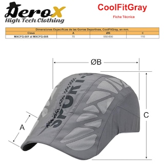 Foto 5 | Foto 5 | Sombrero Deportiva Para El Sol Mxcfg-004 Aerox 4 Piezas Gris