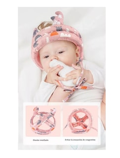 Foto 3 | Foto 3 | Cascos Antigolpes Para Bebés Rosa