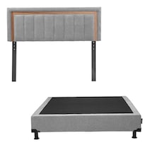 Cabecera Trinity Ventur Gris Queen Size + Box