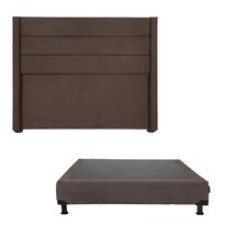 Cabecera Dicasa Lugo Color Chocolate Matrimonial + Box