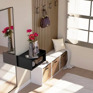 Foto 4 | Foto 4 | Buró Flotante Minimalista Moderno Acabado Mate 2pcs Eo Safe Imports Esi-24656 Negro