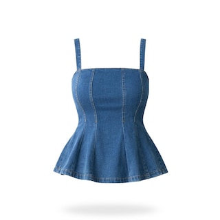 Foto 1 | Foto 1 | Blusa Mezclilla Peplum Azul