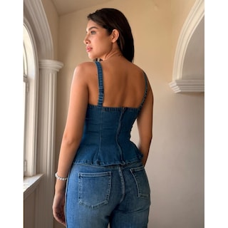 Foto 3 | Foto 3 | Blusa Mezclilla Peplum Azul