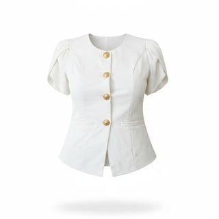 Foto 1 | Foto 1 | Blusa Manga Globo Blanco