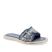 Sandalia Been Class Azul plata Para Mujer