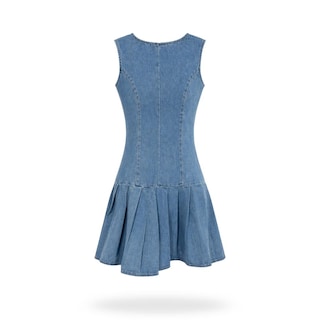 Foto 1 | Foto 1 | Vestido Mezclilla Tableado Azul