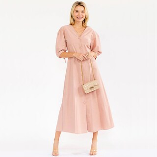 Foto 4 | Foto 4 | Vestido Roman Fashion Midi De Lino Para Mujer