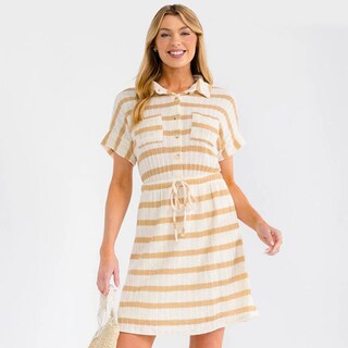 Foto 1 | Foto 1 | Vestido Roman Fashion De Punto Rayado Para Mujer