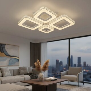 Foto 3 | Foto 3 | Plafón Led Cityluz 4 Cuadros 80w 3 Tonos De Luz