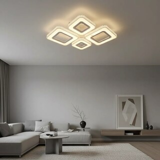 Foto 4 | Foto 4 | Plafón Led Cityluz 4 Cuadros 80w 3 Tonos De Luz