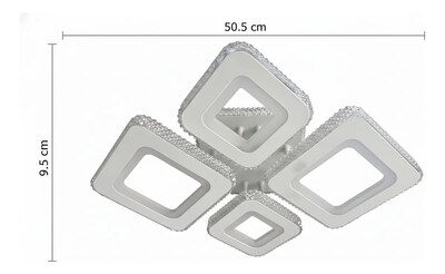 Foto 7 | Foto 7 | Plafón Led Cityluz 4 Cuadros 80w 3 Tonos De Luz