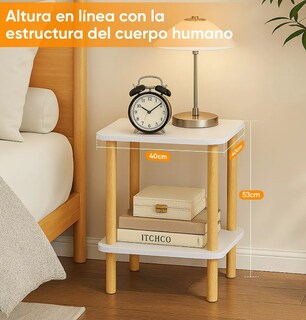 Foto 4 | Foto 4 | Mesa Auxiliar De 2 Niveles Modelo Blanco