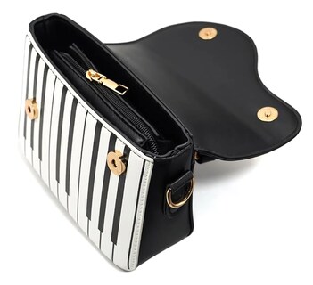 Foto 2 | Foto 2 | Bolso Crossbody Gran Capacidad Para Mujer Blanco Negro