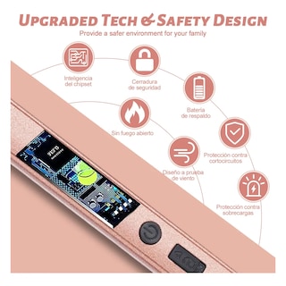 Foto 3 | Foto 3 | Encendedores Eléctricos Usb Recargables 2pcs Eo Safe Import Esi-24585 Rosa