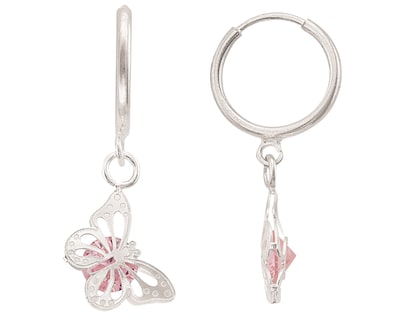 Foto 3 | Foto 3 | Arete Mariposa Rosa Horoz Plata .925 V7 Cp282