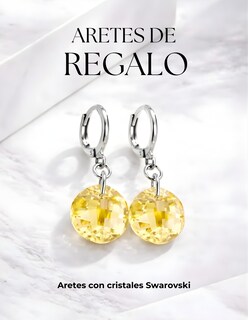 Foto 3 | Foto 3 | Collar de Mujer Cristal Austriaco Pure Leaf y Aretes de Regalo