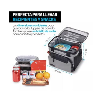 Foto 3 | Foto 3 | Lonchera Térmica Gris