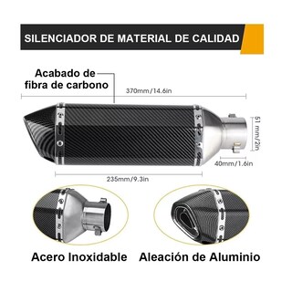 Foto 2 | Foto 2 | Silenciador de Escape para Motocicleta Eo Safe Imports color Negro