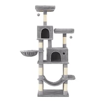 Árbol Para Gatos Con Varias Capas Songmicshome Beige Con Cueva Y Hamaca 1 Pieza