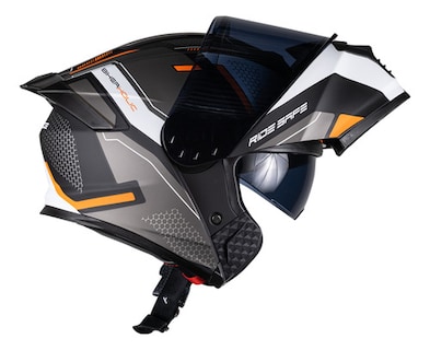 Foto 4 | Foto 4 | Casco Kov Thunder Revenge Naranja /gris