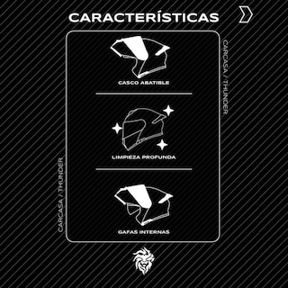 Foto 5 | Foto 5 | Casco Kov Thunder Revenge Naranja /gris