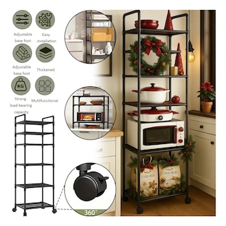 Foto 3 | Foto 3 | Estante Organizador Metálico De 6 Niveles Para Cocina Y Baño Eo Safe Imports Esi-24657 Negro