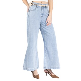 Foto 1 | Foto 1 | Jeans Baggy Fit Con Cinturón Forever 21 Bleach Para Mujer