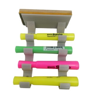 Foto 5 | Foto 5 | Porta Marcadores Pizarrón 3d Art Mxzgz-003 3 Piezas Gris