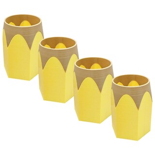 Foto 1 | Foto 1 | Porta Lápices Profesional 3d 3d Art Mxysp-004 4 Piezas Amarillo