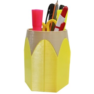 Foto 3 | Foto 3 | Porta Lápices Profesional 3d 3d Art Mxysp-004 4 Piezas Amarillo