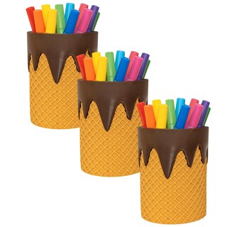 Foto 1 | Foto 1 | Porta Bolígrafos Para Oficina Ice 3d Art Mxlrr-003 3piezas Café