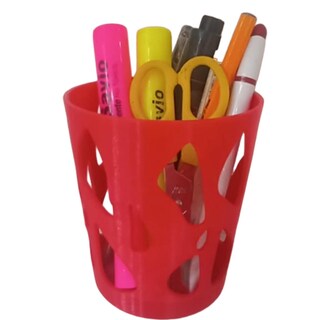 Foto 3 | Foto 3 | Porta Lápices Para Oficina 3d Art Mxosr-002 2 Piezas Rojo