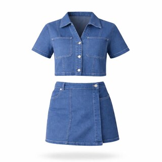 Foto 1 | Foto 1 | Conjunto De Mezclilla Con Camisa Azul