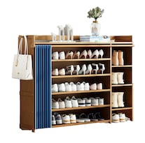 Armario Zapatera 6 Niveles Con Cortina Multifuncional Eo Safe Imports Esi-24652 Azul