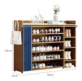 Foto 4 | Foto 4 | Armario Zapatera 6 Niveles Con Cortina Multifuncional Eo Safe Imports Esi-24652 Azul