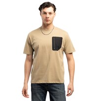 Playera Atlo Beige Casual Alt02kh Para Hombre