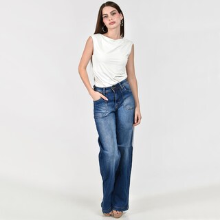 Foto 4 | Foto 4 | Jeans Roman Fashion Wide Leg Para Mujer