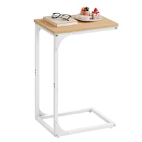 Mesa Auxiliar En Forma De C Songmicshome Con Tablero De Aglomerado Y Acero 1 Pieza