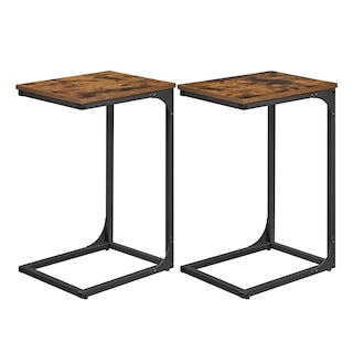 Foto 1 | Foto 1 | Mesas Auxiliares De Diseño Industrial Songmicshome Marrón Y Negro 2 Piezas