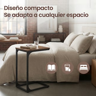 Foto 7 | Foto 7 | Mesas Auxiliares De Diseño Industrial Songmicshome Marrón Y Negro 2 Piezas