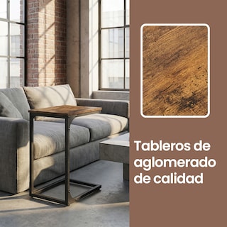 Foto 8 | Foto 8 | Mesas Auxiliares De Diseño Industrial Songmicshome Marrón Y Negro 2 Piezas