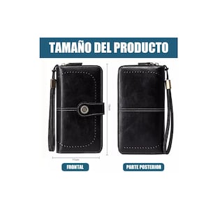 Foto 4 | Foto 4 | Cartera para Mujer Gran Capacidad Con Bloqueo Rfid Negro