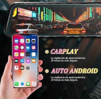 Foto 3 | Foto 3 | Espejo Retrovisor Carplay Inalámbrico Modelo Negro